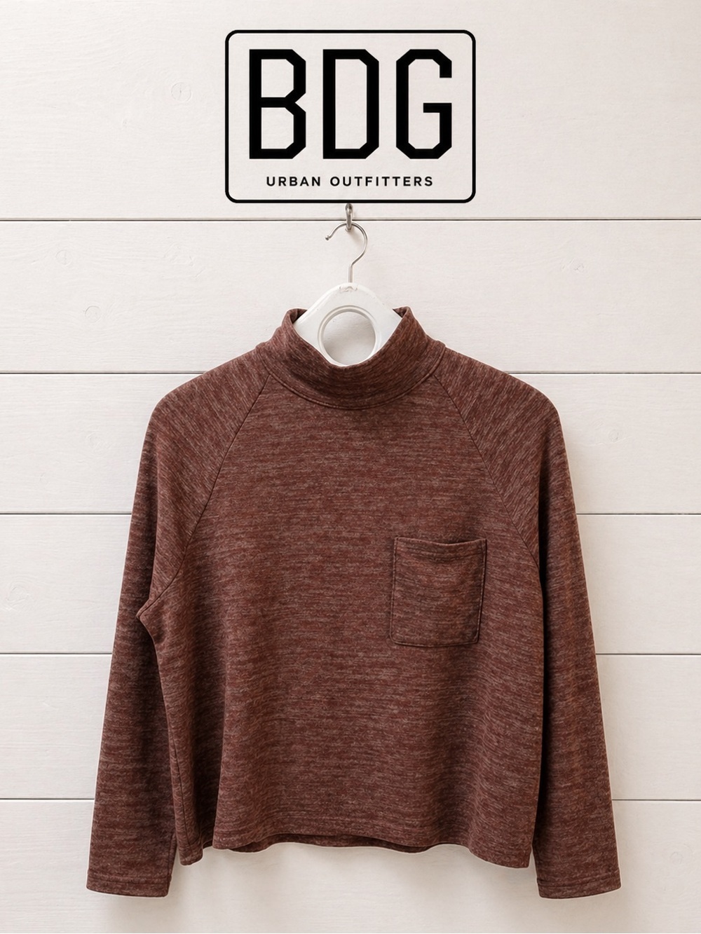 BDG URBAN OUTFITTERS – Red Mock Neck Top (Size S)